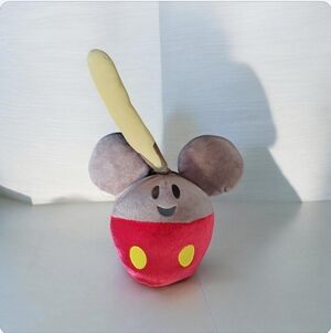 Disney Plush Mouse Toy with Red and Gray